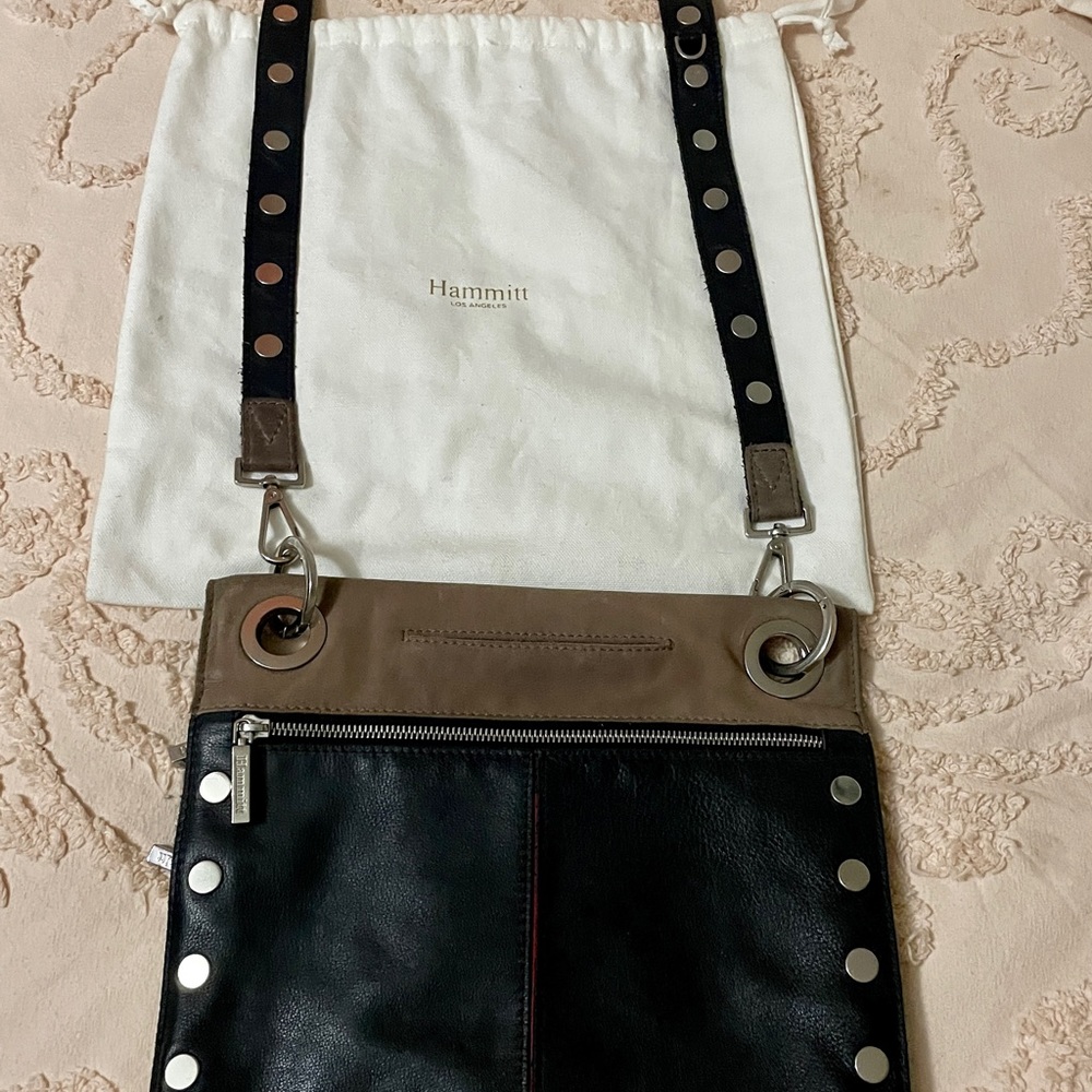 Reversible Hammitt Montana 
Black Pewter Brushed Silver
Crossbody Purse